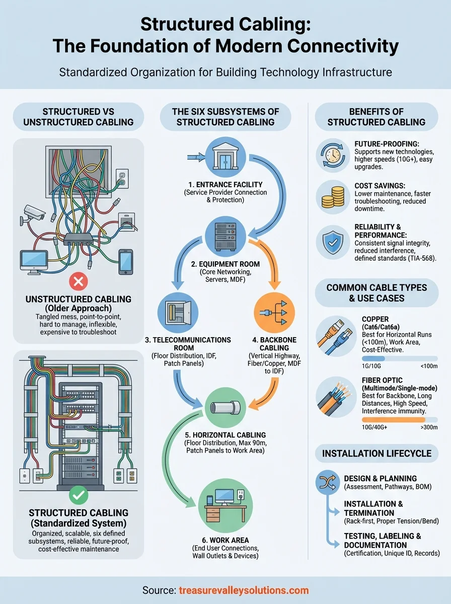 what is structured cabling infographic